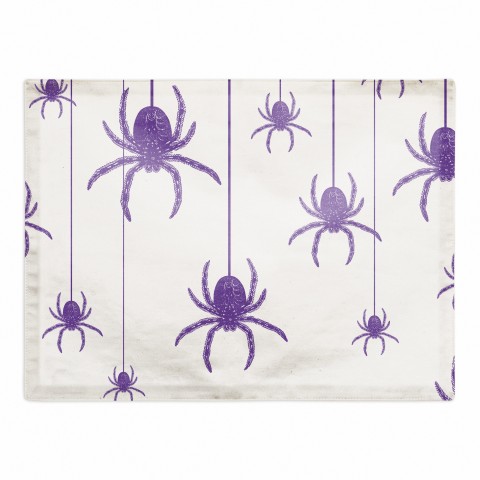 Purple Hanging Spiders 18x14 Poly Twill Placemat