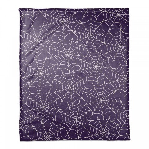 Spiderweb Pattern Purple 50x60 Coral Fleece Blanket