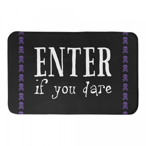 Skull and Crossbones Enter if You Dare 34x21 Bath Mat