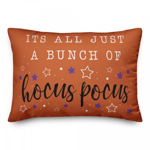 Bunch of Hocus Pocus Orange and Purple Stars 14x20 Spun Poly Pillow