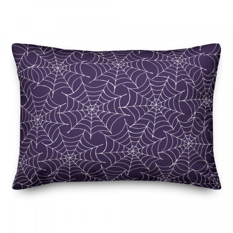 Spiderweb Pattern Purple 14x20 Spun Poly Pillow