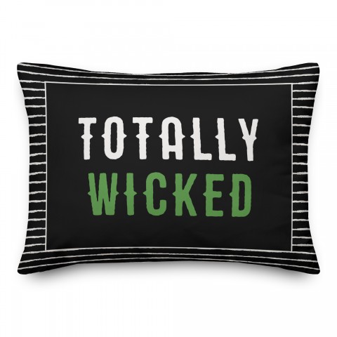 Totally Wicked Green Abstract Stripes 14x20 Spun Poly Pillow