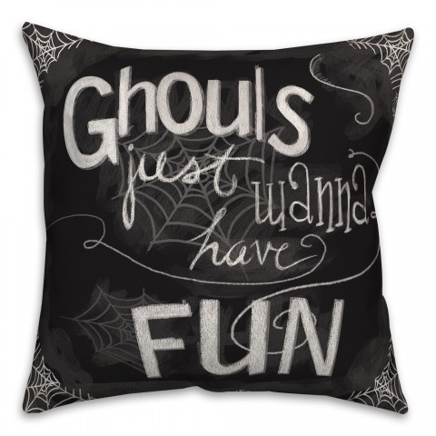 Ghouls Have Fun 18x18 Spun Poly Pillow