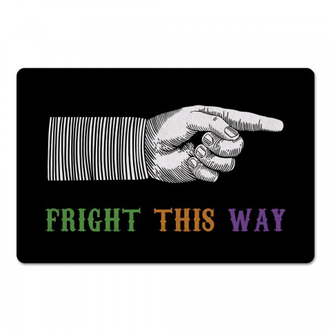 Fright This Way Hand Colorful 27x18 Floor Mat