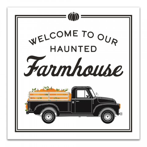 Haunted Farmhouse 20x20 Canvas Wall Art