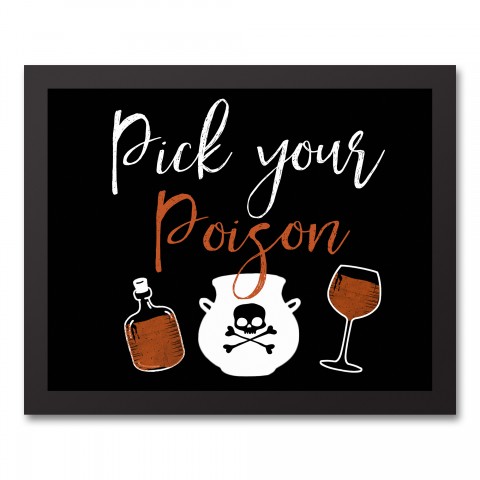 Pick Your Poison 11x14 Black Framed Canvas