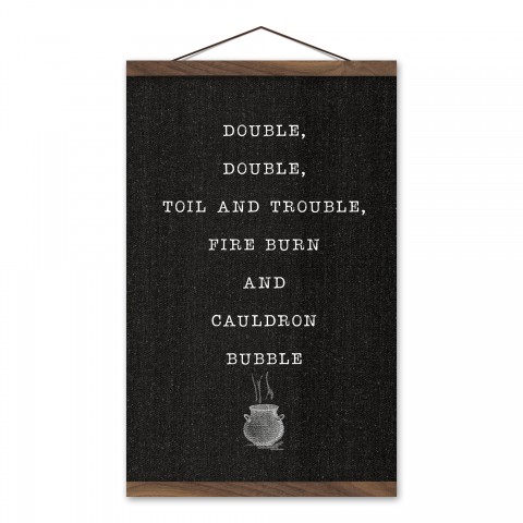 Cauldron Bubble 12x18 Teak Hanging Canvas