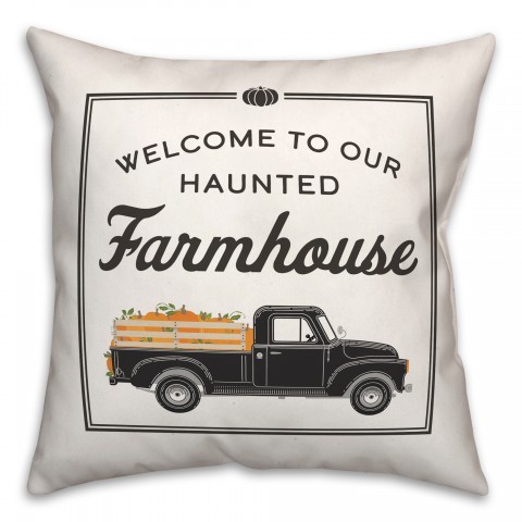 Haunted Farmhouse 18x18 Spun Poly Pillow