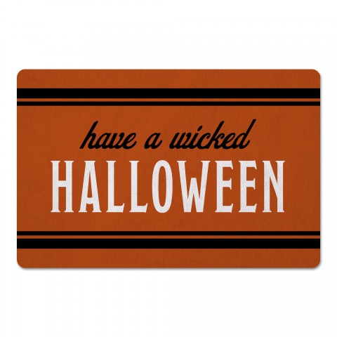 Wicked Halloween on Orange 27x18 Floor Mat