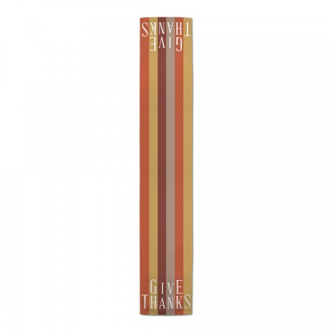 Give Thanks Stripes 16x90 Poly Twill Table Runner