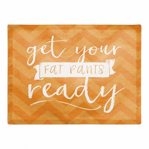 Fat Pants Orange Chevron 18x14 Poly Twill Placemat