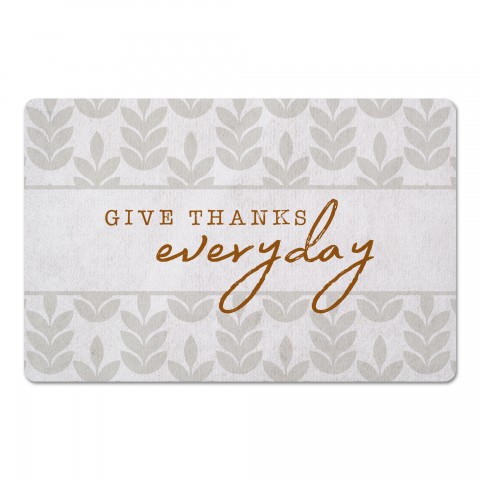 Give Thanks Everyday Leaf Pattern 27x18 Floor Mat