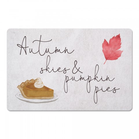 Autumn Skies and Pumpkin Pies 27x18 Floor Mat