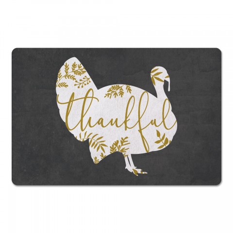 Thankful Turkey Leaves 27x18 Floor Mat