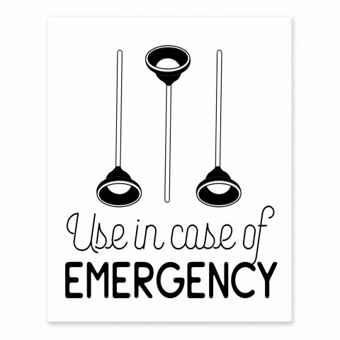 Use Plunger Emergency 8x10 Tabletop Canvas