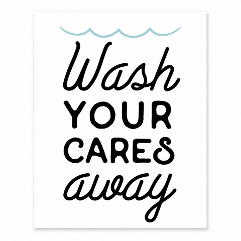 Wash Away Cares 8x10 Tabletop Canvas