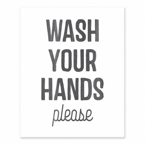 Wash Politely 8x10 Tabletop Canvas
