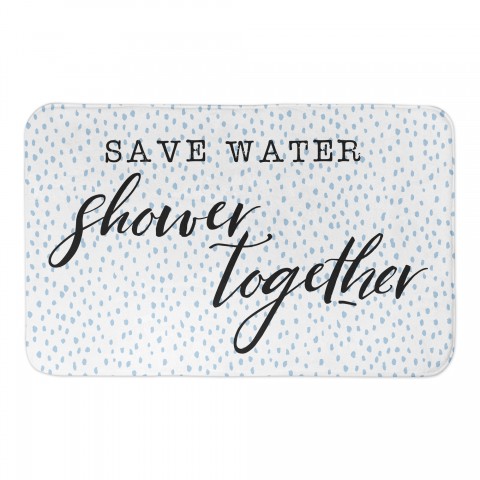Save Water Shower Together 34x21 Bath Mat