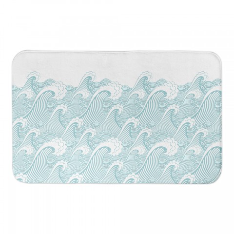 Ocean Wave Pattern 34x21 Bath Mat