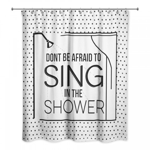 Sing in the Shower 71x74 Shower Curtain