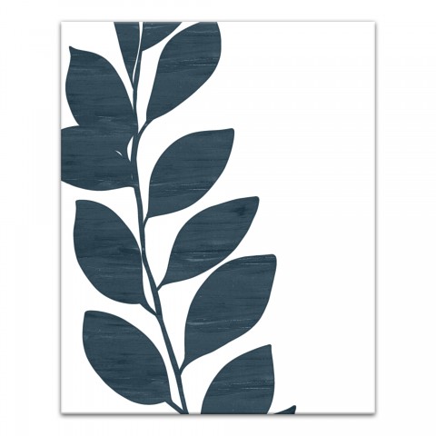 Painted Blue Plant 16x20 Canvas Wall Art