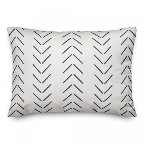 Navy Arrow Pattern 14x20 Spun Poly Pillow