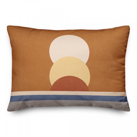 Abstract Sunset Shapes 14x20 Spun Poly Pillow