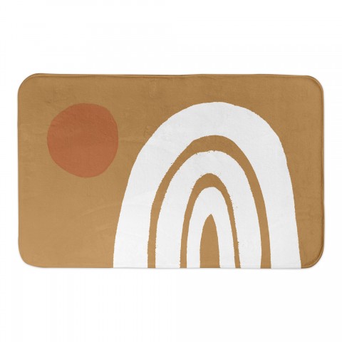 Handpainted Rainbow Orange 34x21 Bath Mat