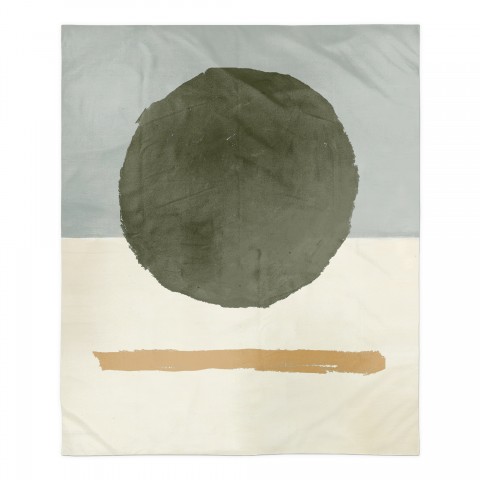 Abstract Circle Block Paint 50x60 Sherpa Fleece Blanket