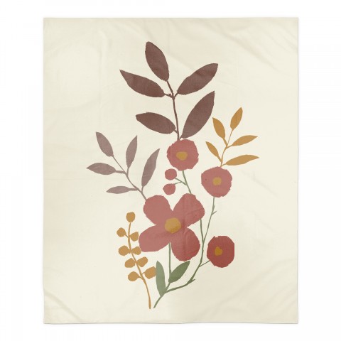 Colorful Boho Branches 50x60 Sherpa Fleece Blanket
