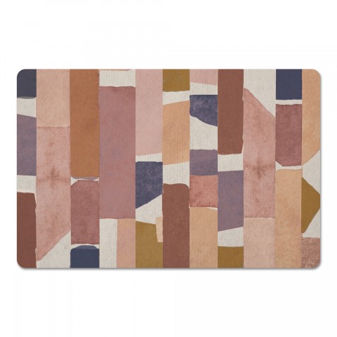 Warm Abstract Shapes 27x18 Floor Mat
