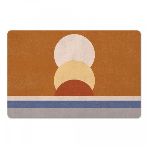 Abstract Sunset Shapes 27x18 Floor Mat