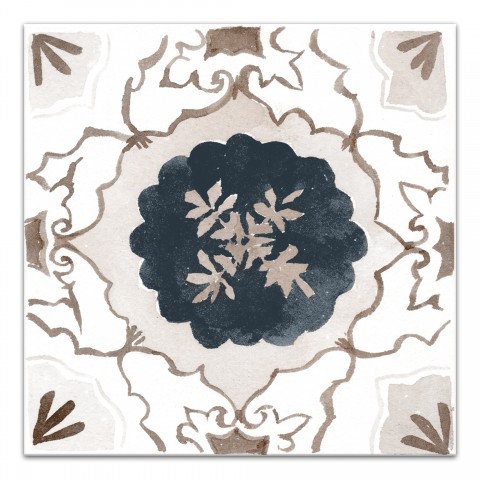 Organic Watercolor Tile 16x16 Canvas Wall Art