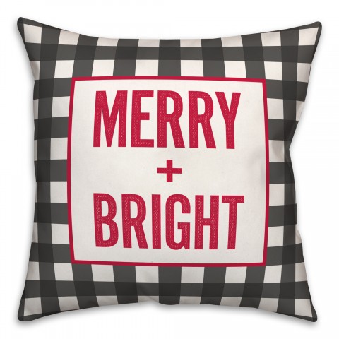 Merry and Bright 18x18 Spun Poly Pillow