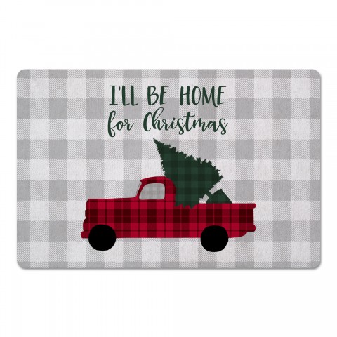 Christmas Tree Truck 27x18 Floor Mat