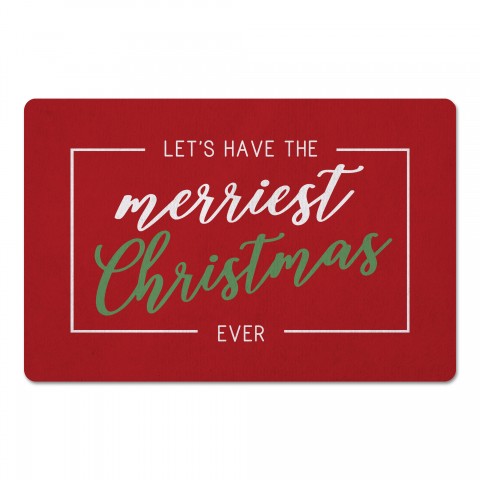 Merriest Christmas Red 27x18 Floor Mat