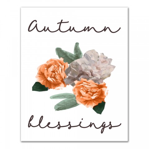 Autumn Blessings 8x10 Canvas Wall Art