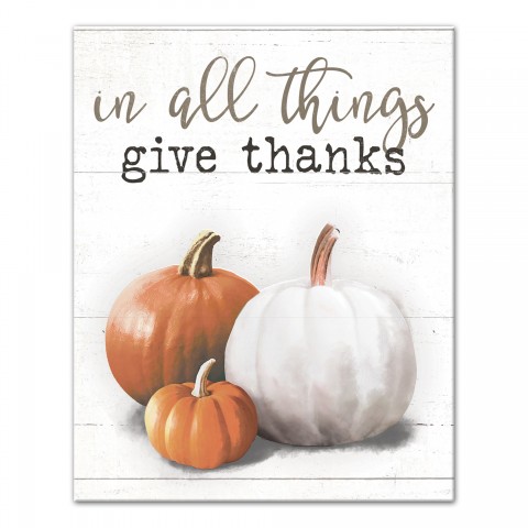 In All Things Give Thanks 8x10 Canvas Wall Art