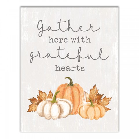 Painted Pumpkins 11x14 Canvas Wall Art