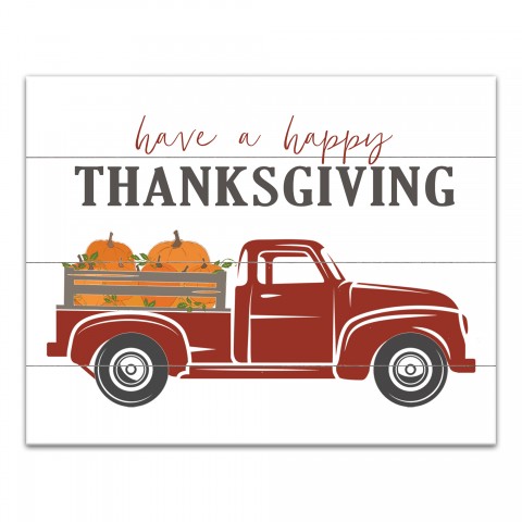 Happy Thanksgiving 11x14 Canvas Wall Art