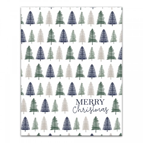 Merry Christmas Trees 11x14 Canvas Wall Art