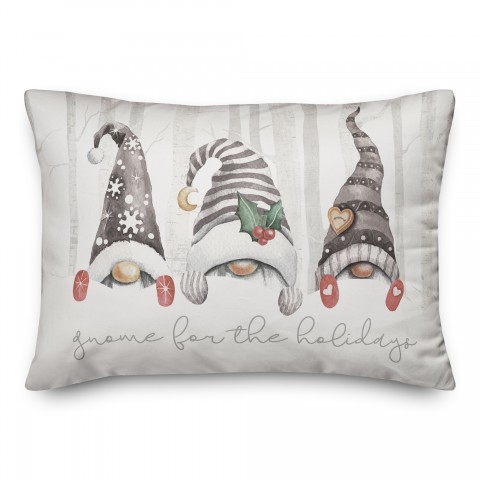 Gnome for the Holidays 14x20 Spun Poly Pillow