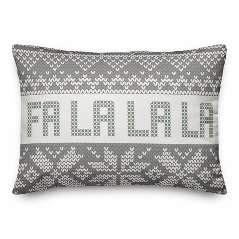 Fa La La La Sweater Pattern 14x20 Spun Poly Pillow