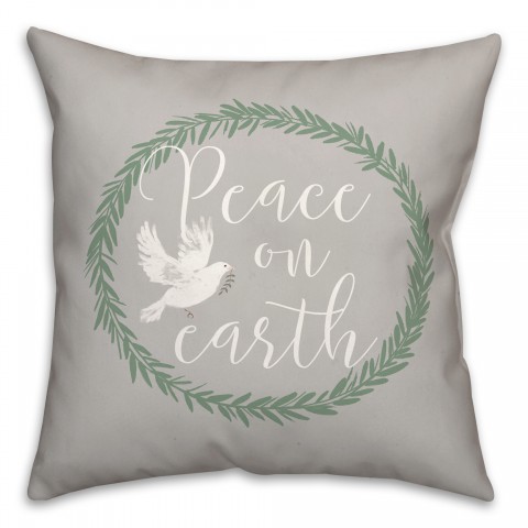 Peace on Earth 18x18 Spun Poly Pillow
