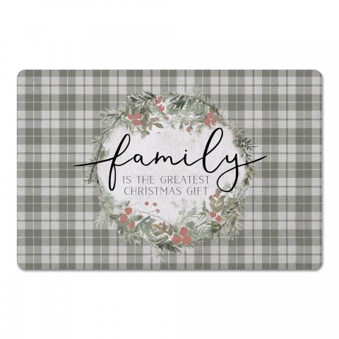 Family is the Greatest Christmas Gift 27x18 Floor Mat