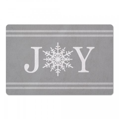 Joy Snowflake 27x18 Floor Mat