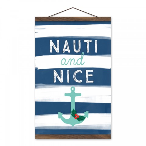 Nauti and Nice 12x18 Teak Hanging Canvas