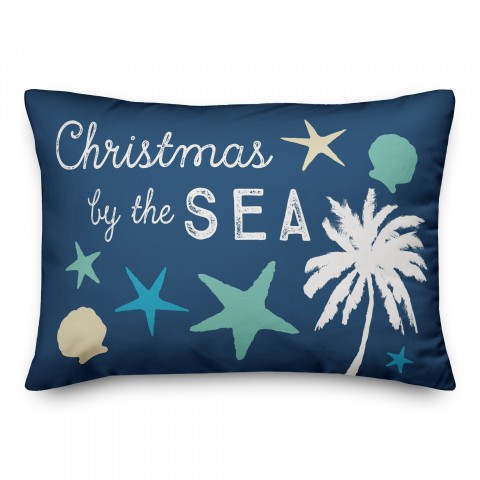 Christmas by the Sea 14x20 Spun Poly Pillow