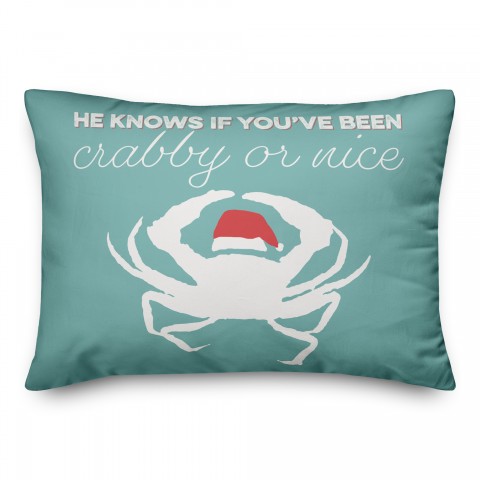 Crabby or Nice 14x20 Spun Poly Pillow