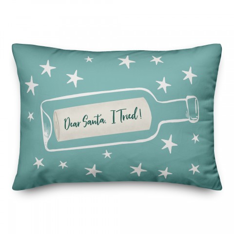 Christmas Sea Bottle 14x20 Spun Poly Pillow